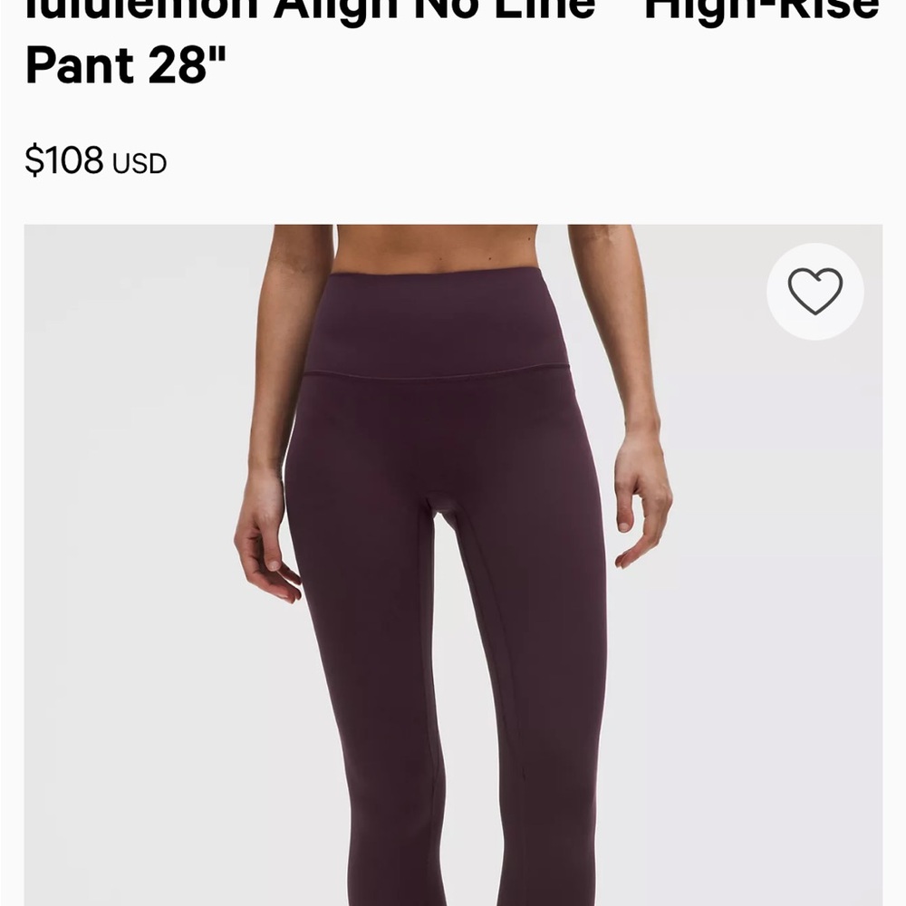 lululemon athletica High-Rise Pant in Dark Purple/maroon